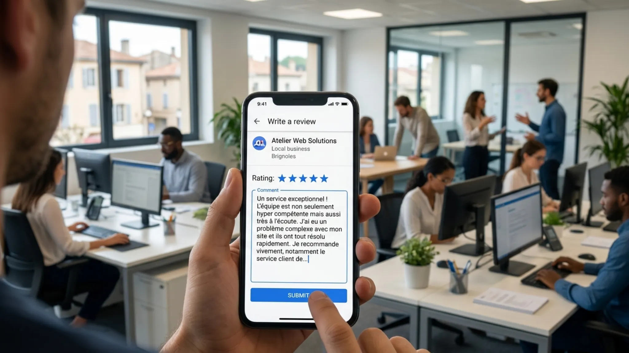 Avis Google avant d'être publier